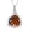 Autumn Alexite and Natural White Zircon Halo Pendant Necklace 20 Inches in Platinum Over Sterling Silver 11.00 ctw