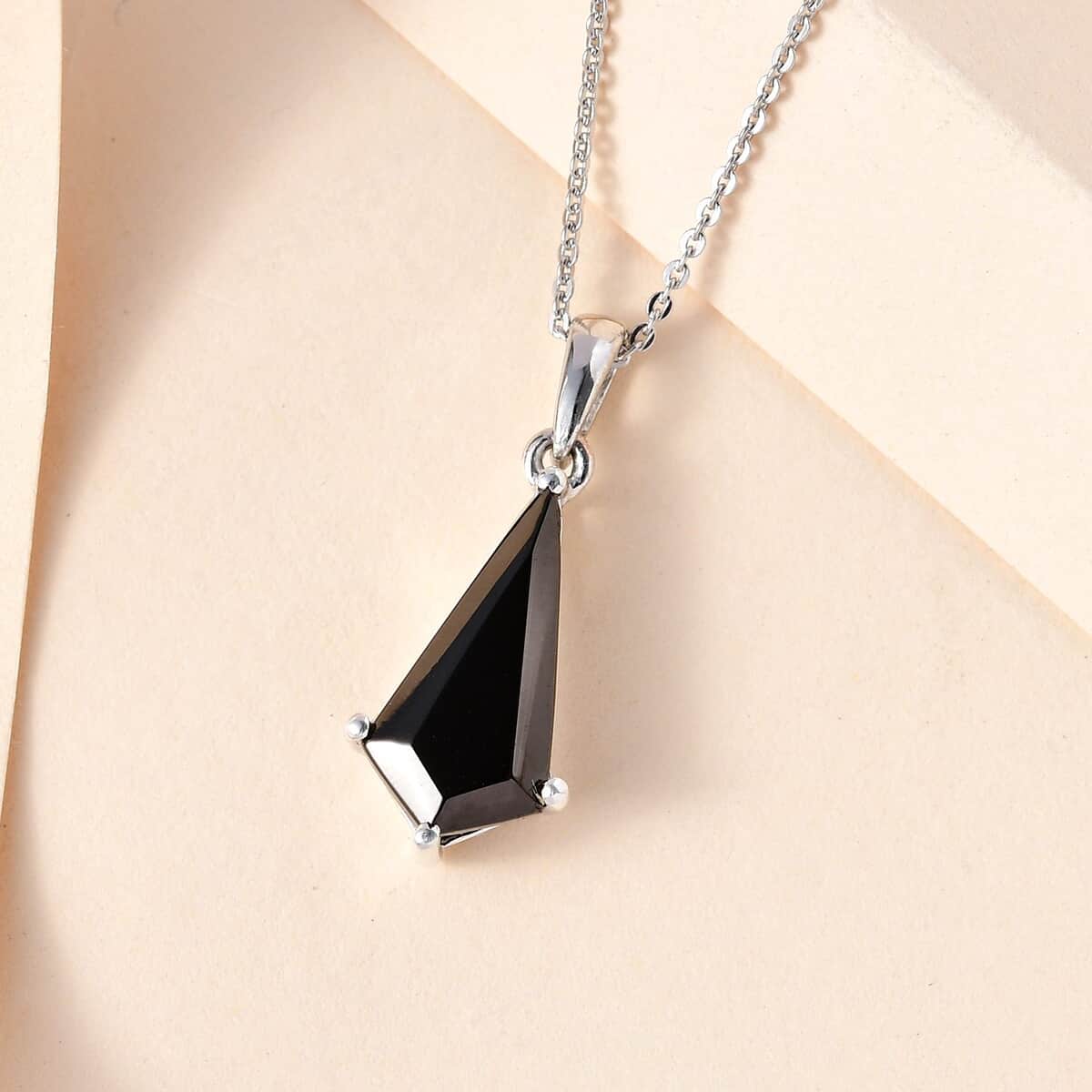 Elite Shungite Kite Shape Pendant Necklace 20 Inches in Platinum Over Sterling Silver 1.85 ctw image number 1