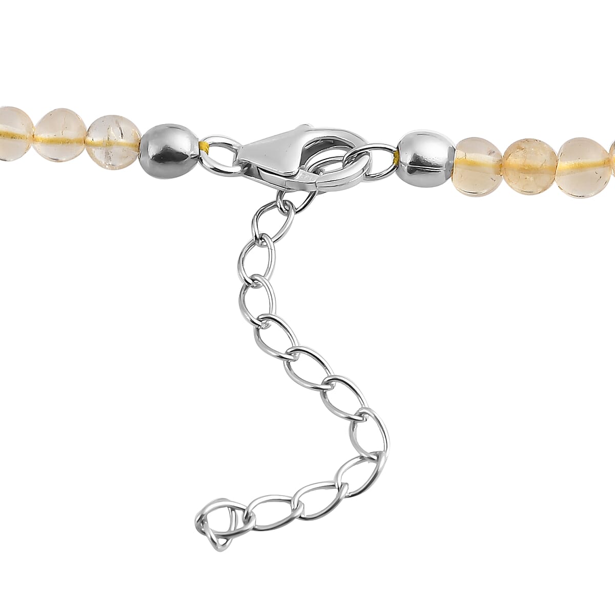 Dahlia Cut Brazilian Citrine Floral Pendant with Beaded Necklace 20 Inches in Vermeil YG and Platinum Over Sterling Silver 69.50 ctw image number 4