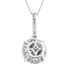100 Facet Moissanite Pendant Necklace 20 Inches in Platinum Over Sterling Silver 10.25 ctw image number 4