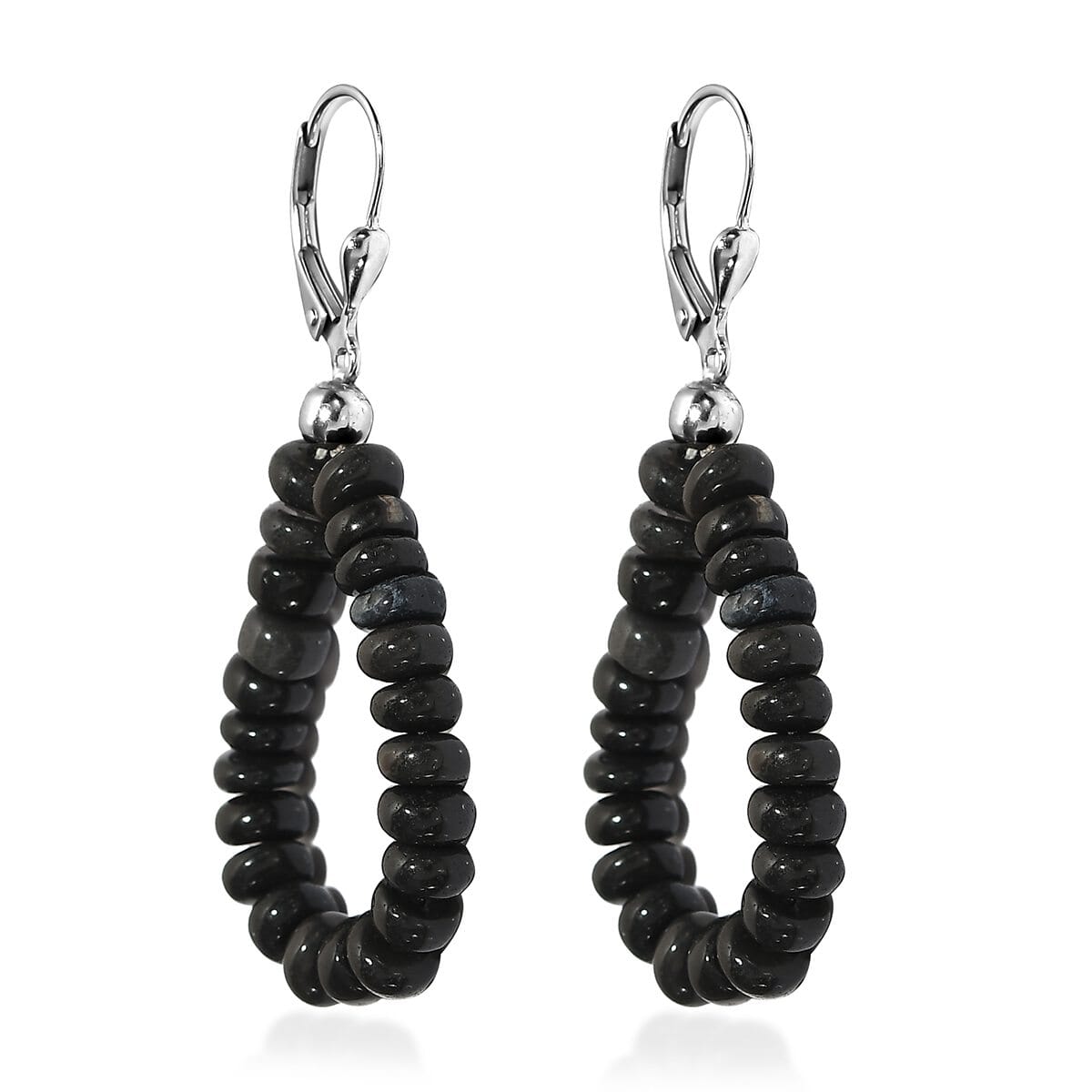 Doorbuster Peruvian Pink Opal Beaded Earrings and Bracelet (6-8In) in Platinum Over Sterling Silver 35.25 ctw image number 6