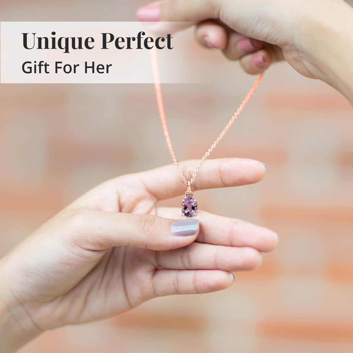 Rose De France Amethyst Solitaire Pendant Necklace 20 Inches in Vermeil Rose Gold Over Sterling Silver 2.35 ctw image number 5