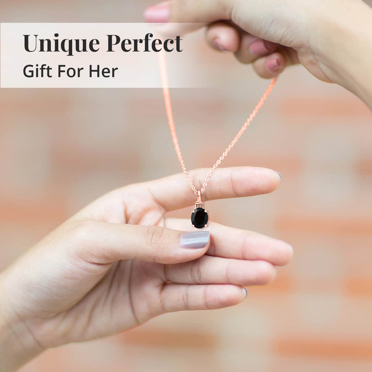 Black Spinel Solitaire Pendant Necklace 20 Inches in Vermeil Rose Gold Over Sterling Silver 3.15 ctw image number 5