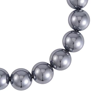 Terahertz 165.00 ctw Beaded Stretch Bracelet (6.5-7.0In) and Earrings in Stainless Steel