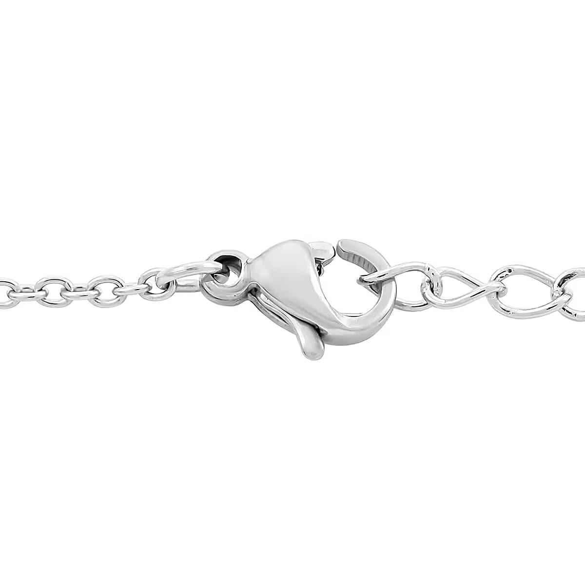 Love You More Engraved Pendant Necklace in Stainless Steel 18 Inches image number 8