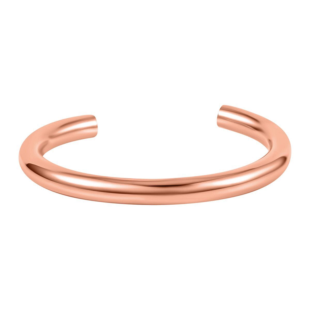 EverTrue Hoop Earrings, Cuff Bracelet (7.50 In) and Necklace 20 Inches in ION Plated RG Stainless Steel image number 2