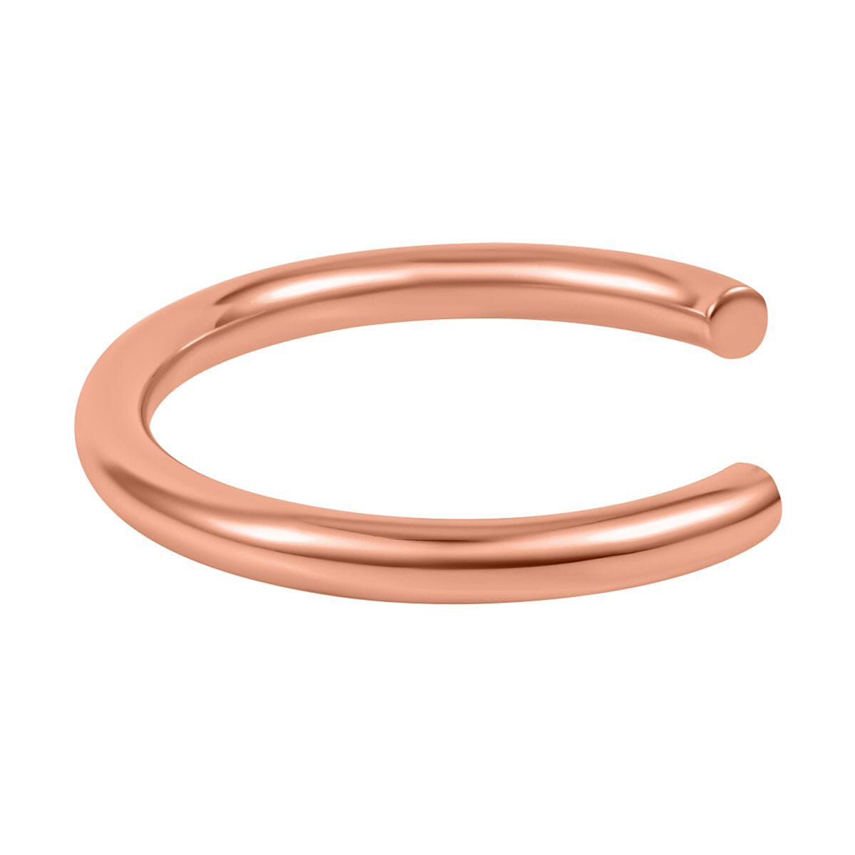 EverTrue Hoop Earrings, Cuff Bracelet (7.50 In) and Necklace 20 Inches in ION Plated RG Stainless Steel image number 3
