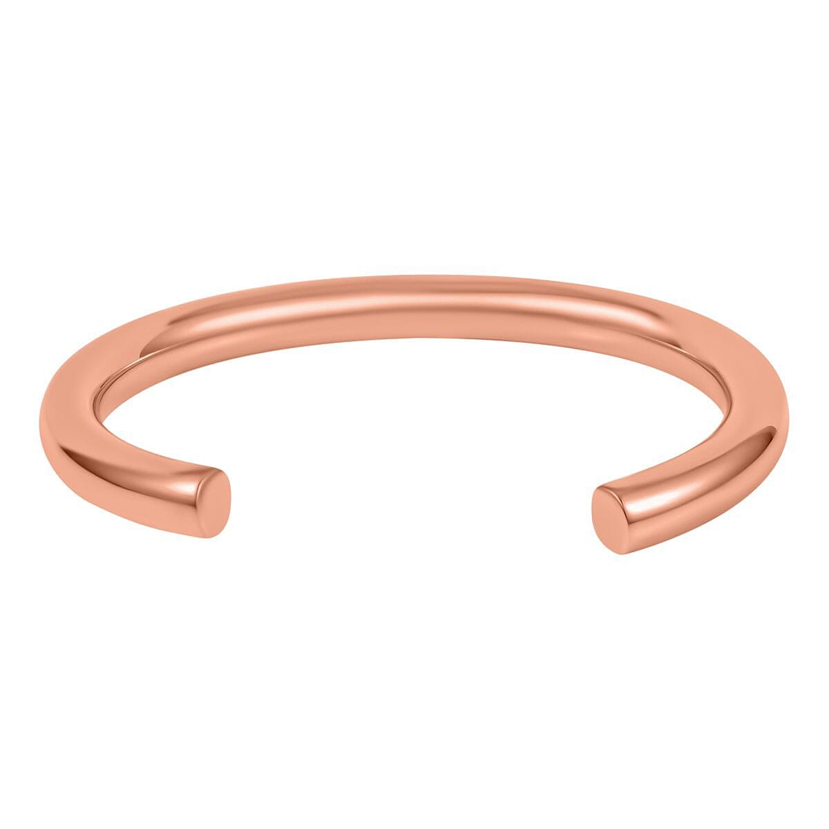 EverTrue Hoop Earrings, Cuff Bracelet (7.50 In) and Necklace 20 Inches in ION Plated RG Stainless Steel image number 4