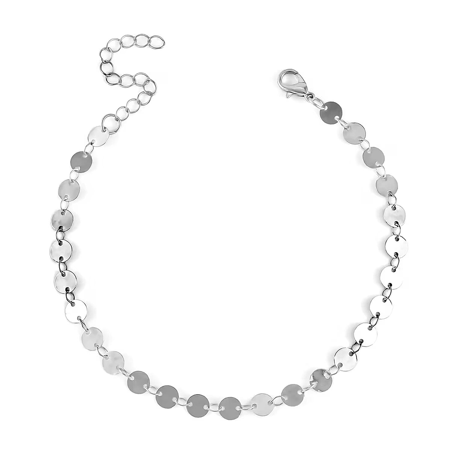Set of 5 Constituted Blue Howlite, Simulated Pearl Charm Bracelet Extended to Anklet (9-11 In) in Silvertone 0.80 ctw
