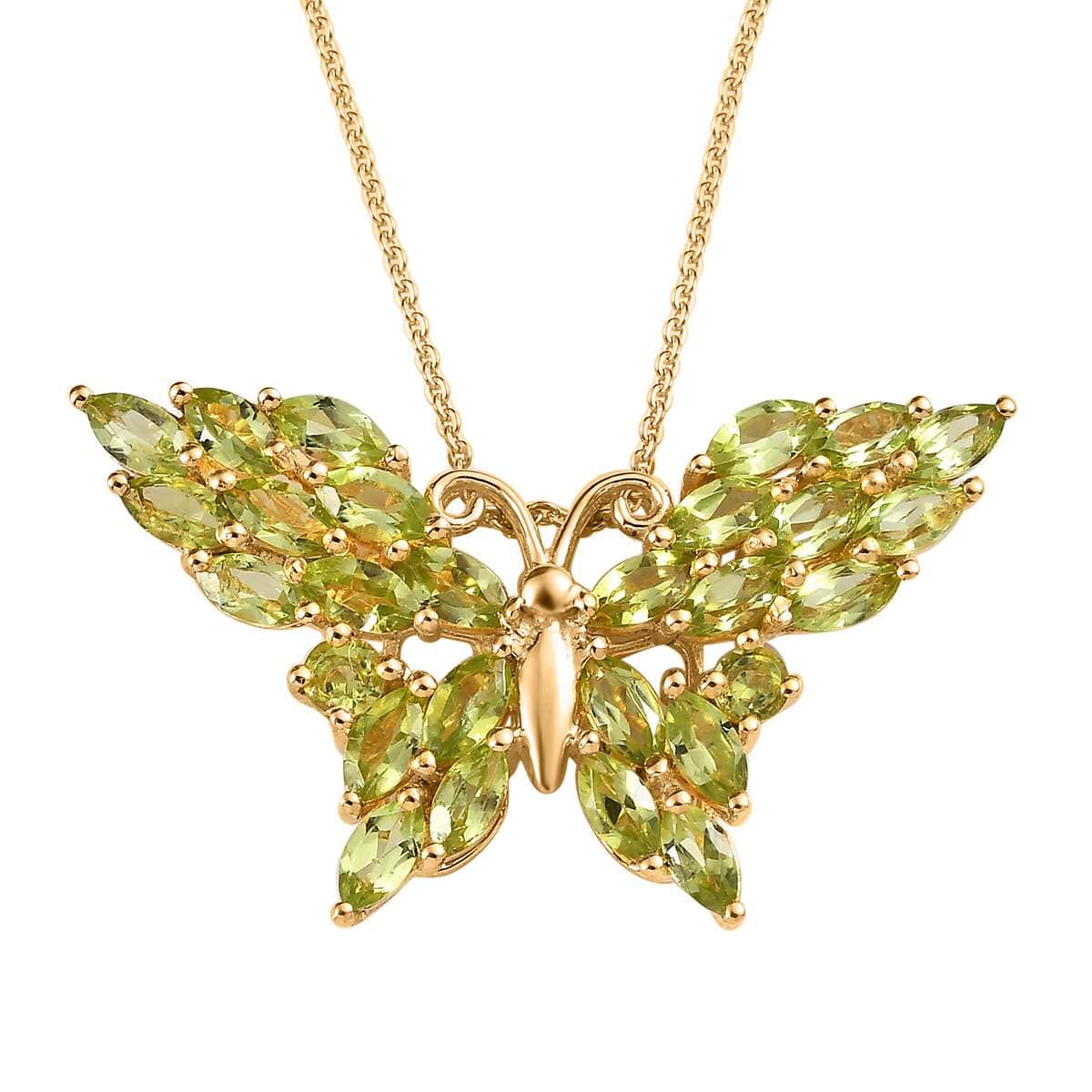 Peridot sale butterfly necklace