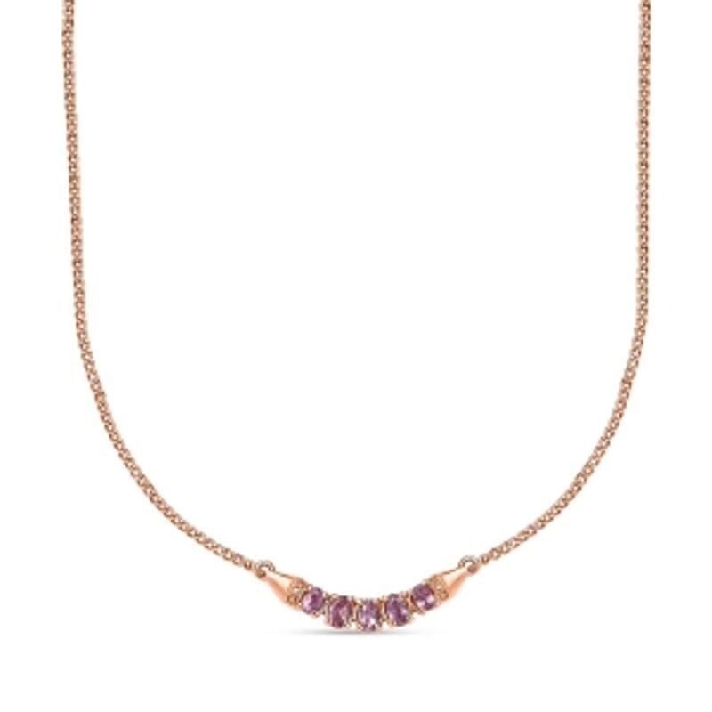 Purple Spinel Pendant 1.19 ctw Necklace in Vermeil RG Over Sterling Silver 18 Inches