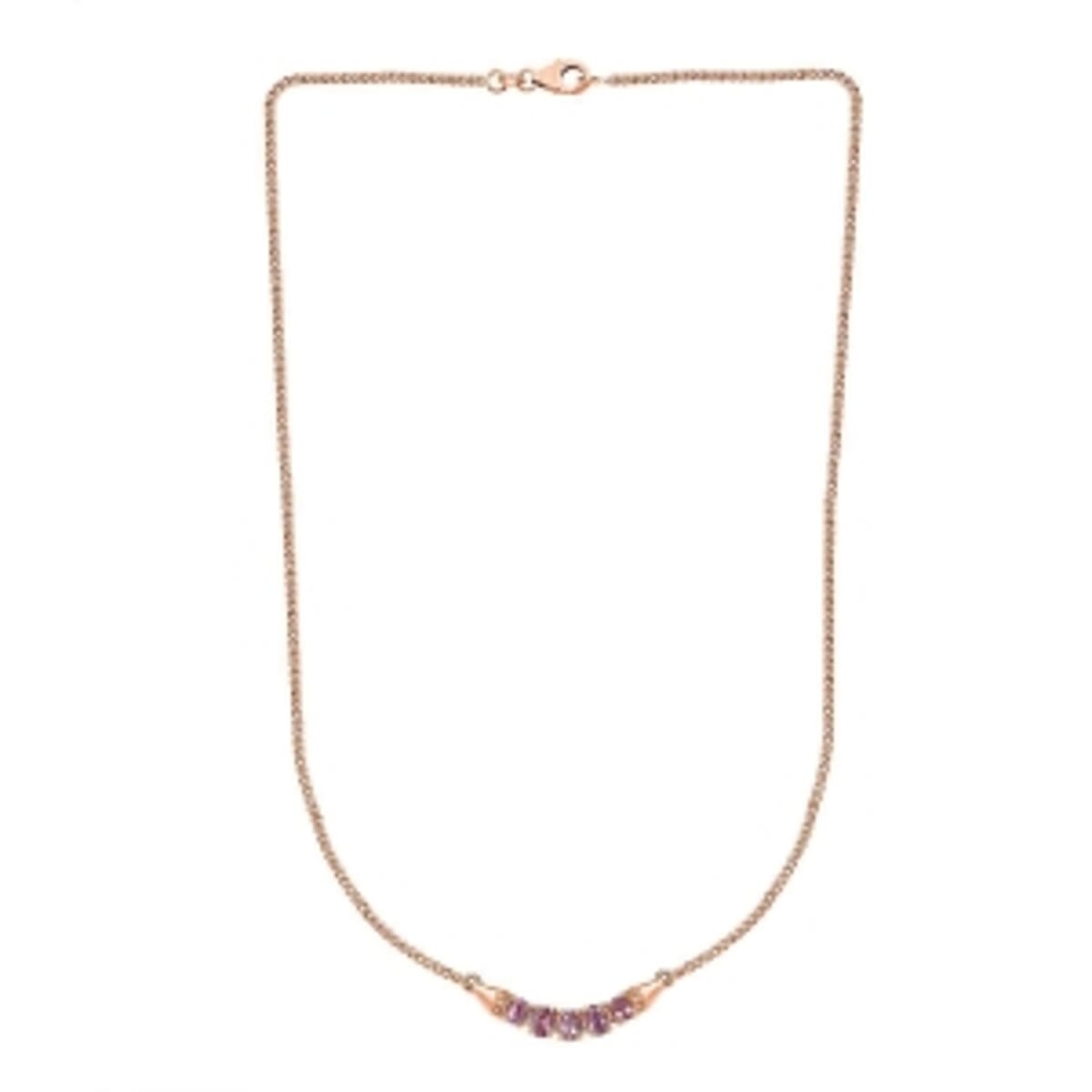 Purple Spinel Pendant 1.19 ctw Necklace in Vermeil RG Over Sterling Silver 18 Inches image number 3