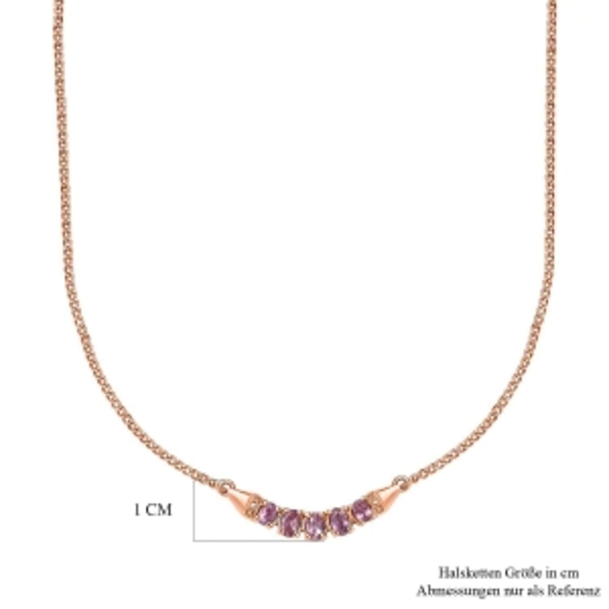 Purple Spinel Pendant 1.19 ctw Necklace in Vermeil RG Over Sterling Silver 18 Inches image number 5