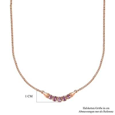 Purple Spinel Pendant 1.19 ctw Necklace in Vermeil RG Over Sterling Silver 18 Inches