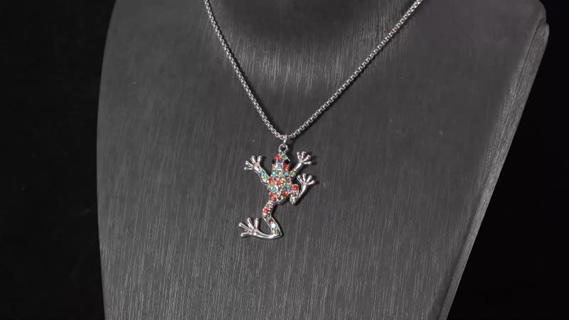 Multi Color Austrian Crystal Owl Pendant Necklace 28 Inches in Silvertone