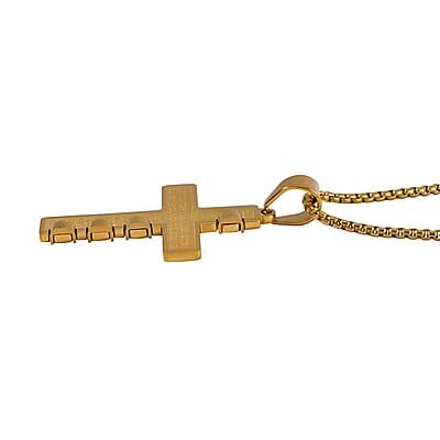 Stylized Cross Pendant Necklace 24 Inches