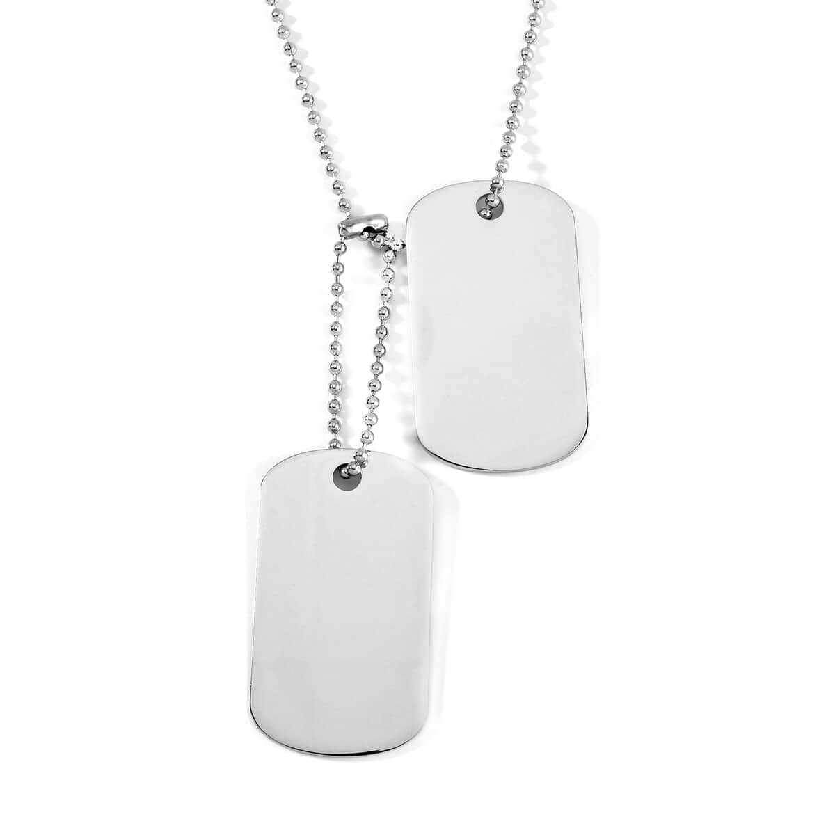 Bar Pendant Necklace 24-26 Inches in Stainless Steel image number 0