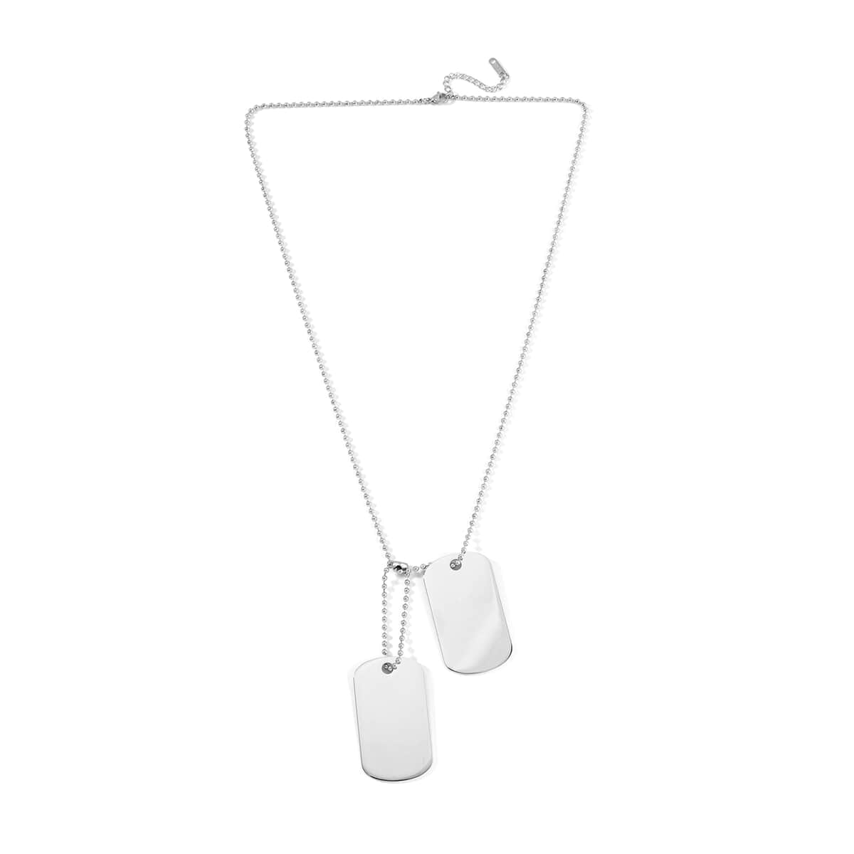 Bar Pendant Necklace 24-26 Inches in Stainless Steel image number 2