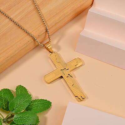 Cross Pendant Necklace in Stainless Steel