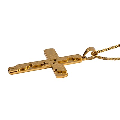 Cross Pendant Necklace in Stainless Steel