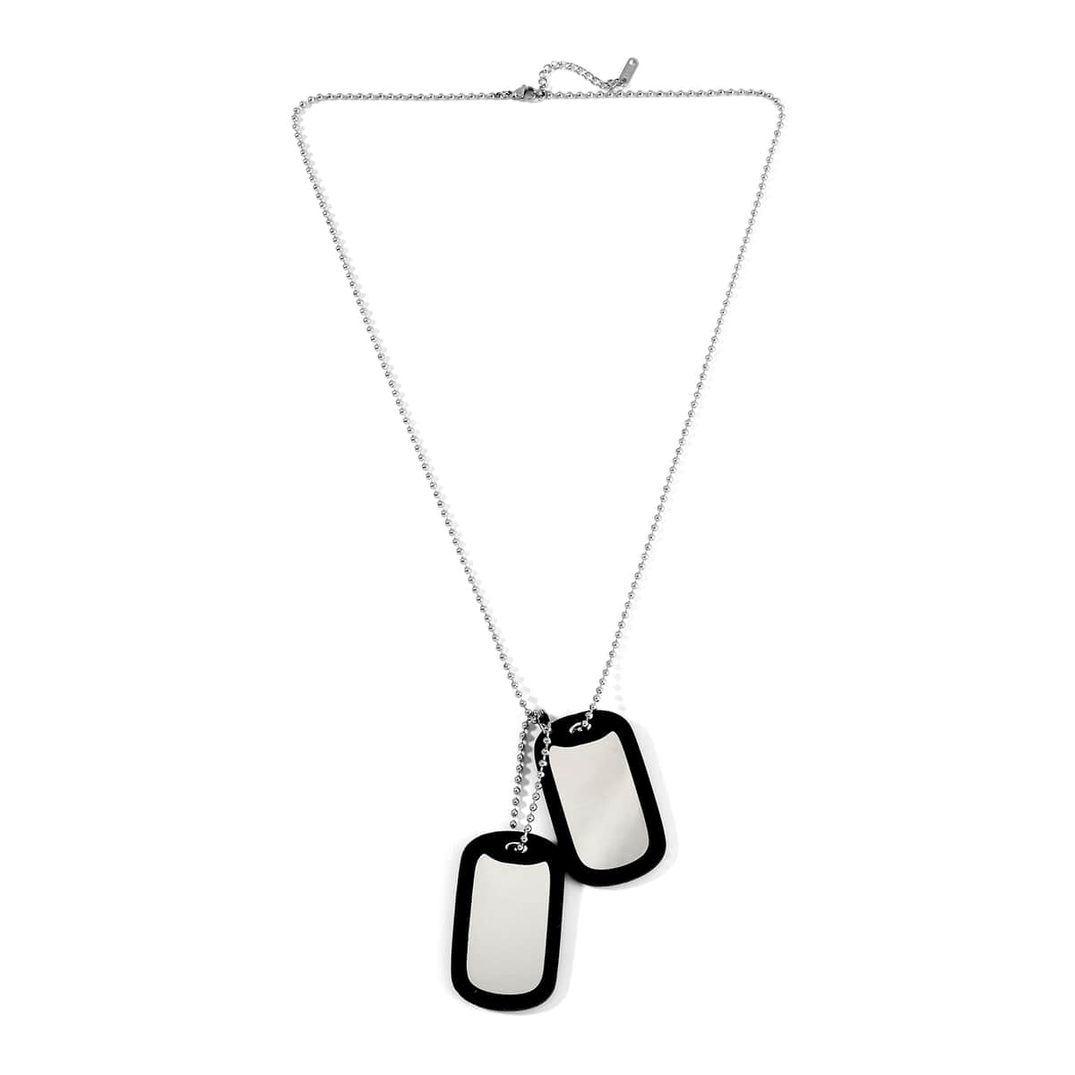 Bar Pendant Necklace 24 Inches in Stainless Steel image number 2