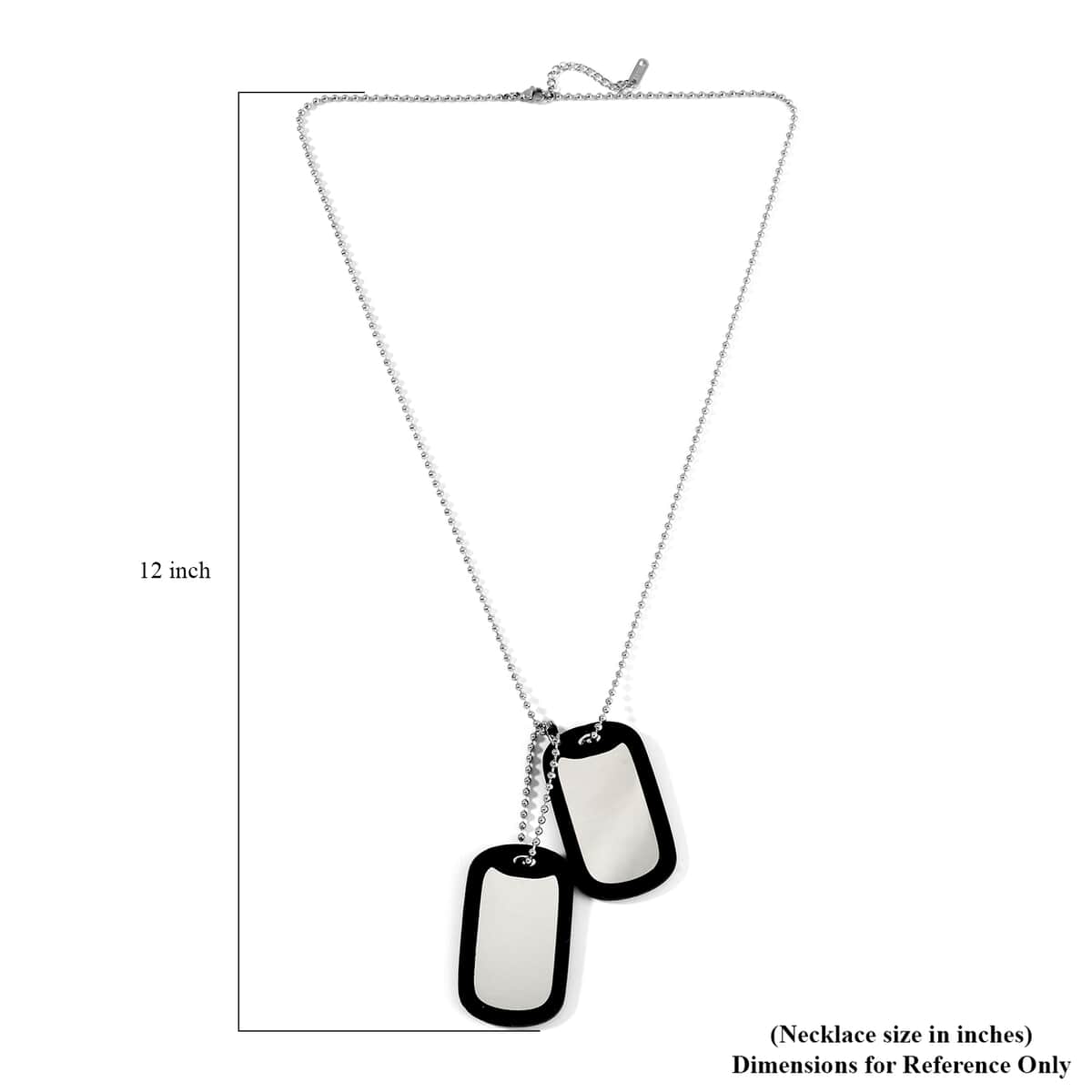 Bar Pendant Necklace 24-26 Inches in Stainless Steel image number 5