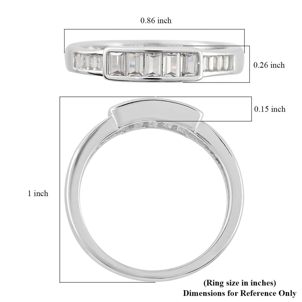 Simulated Diamond Set of 3 Ring in ION Plated YRG and Stainless Steel (Size 8.0) 4.20 ctw image number 5