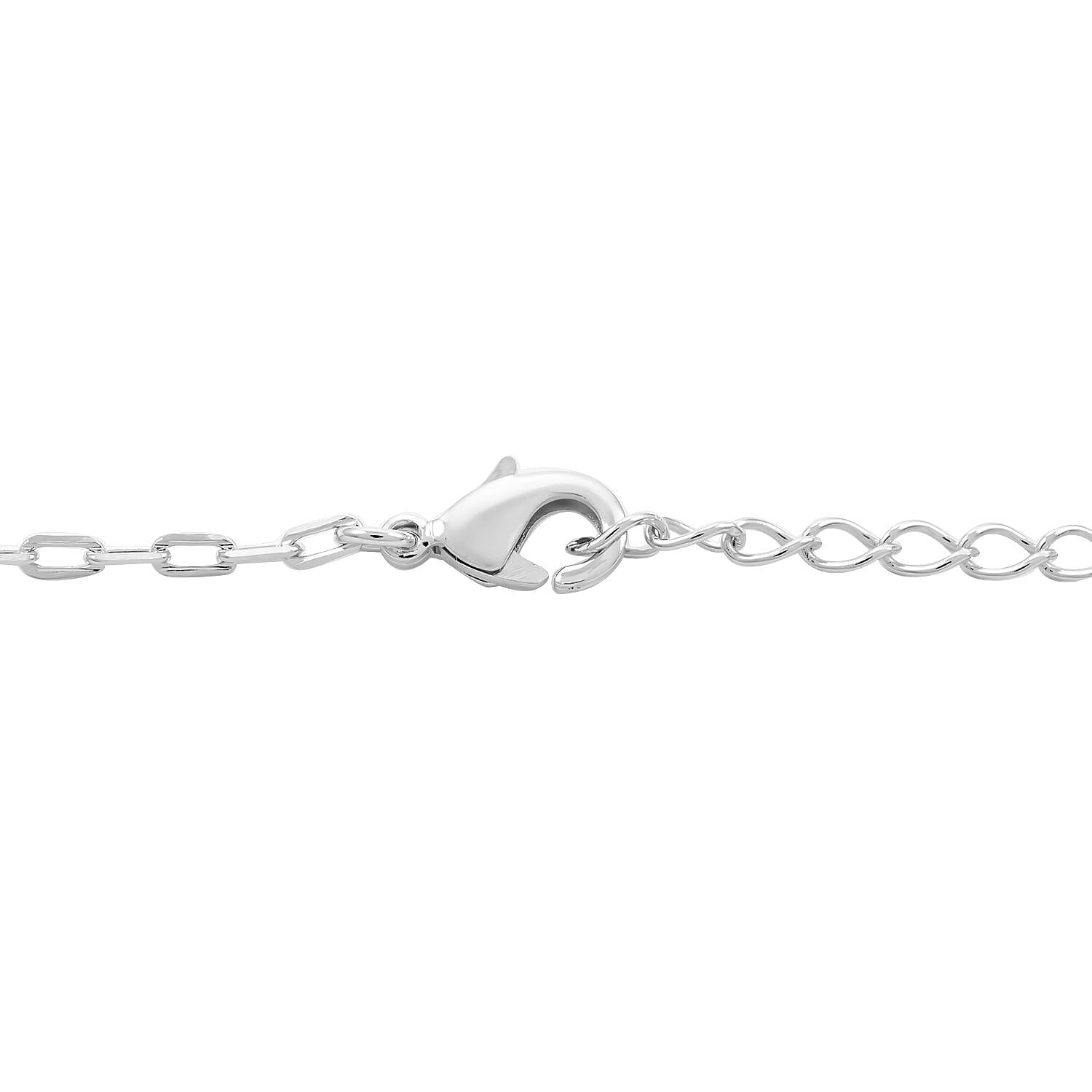 Clear Quartz and Multi Gemstone Pendant Necklace 28.5-30.5 Inches in Silvertone 42.50 ctw