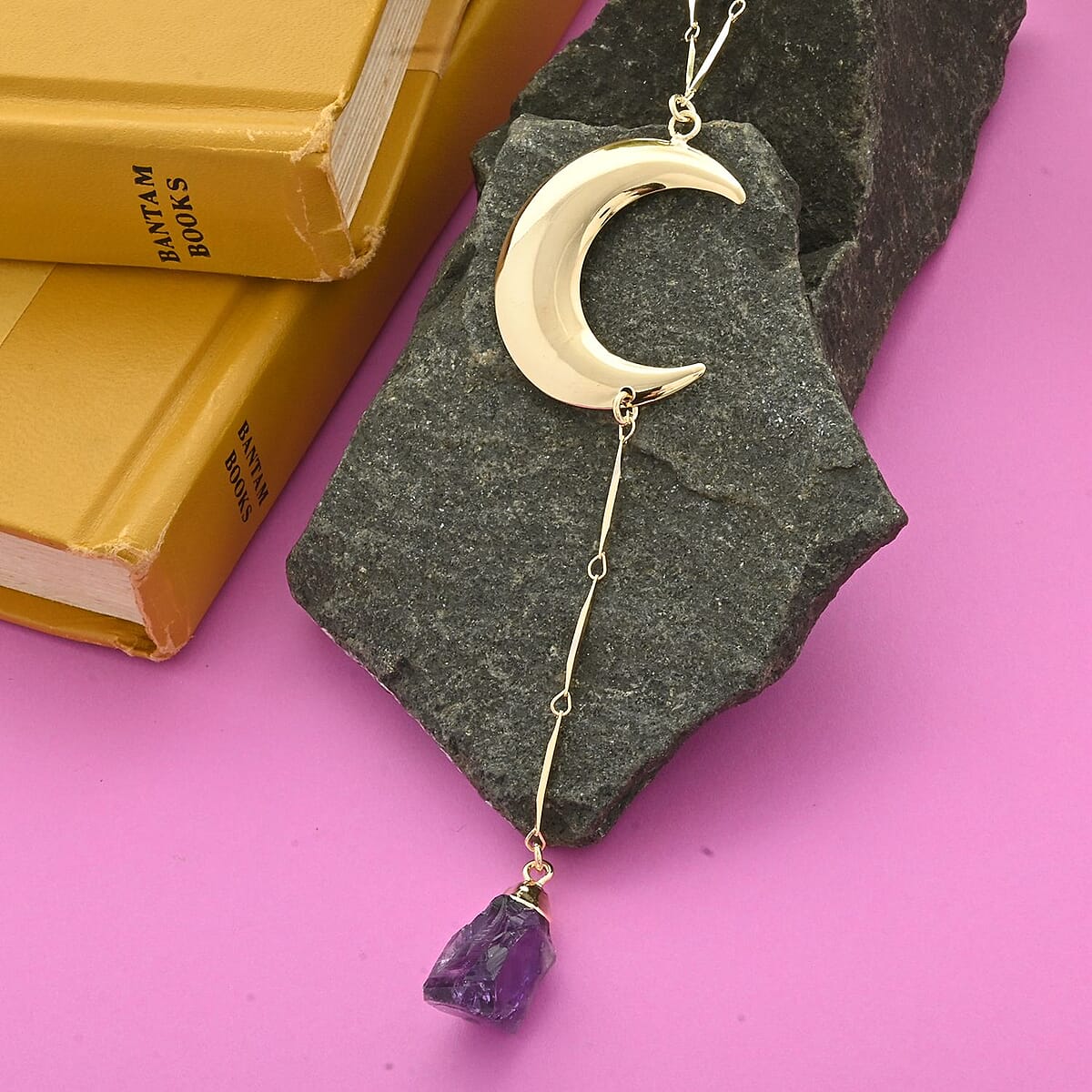 Galilea Rose Quartz Pendant Necklace 18.5-20.5 Inches in Goldtone 42.00 ctw image number 1