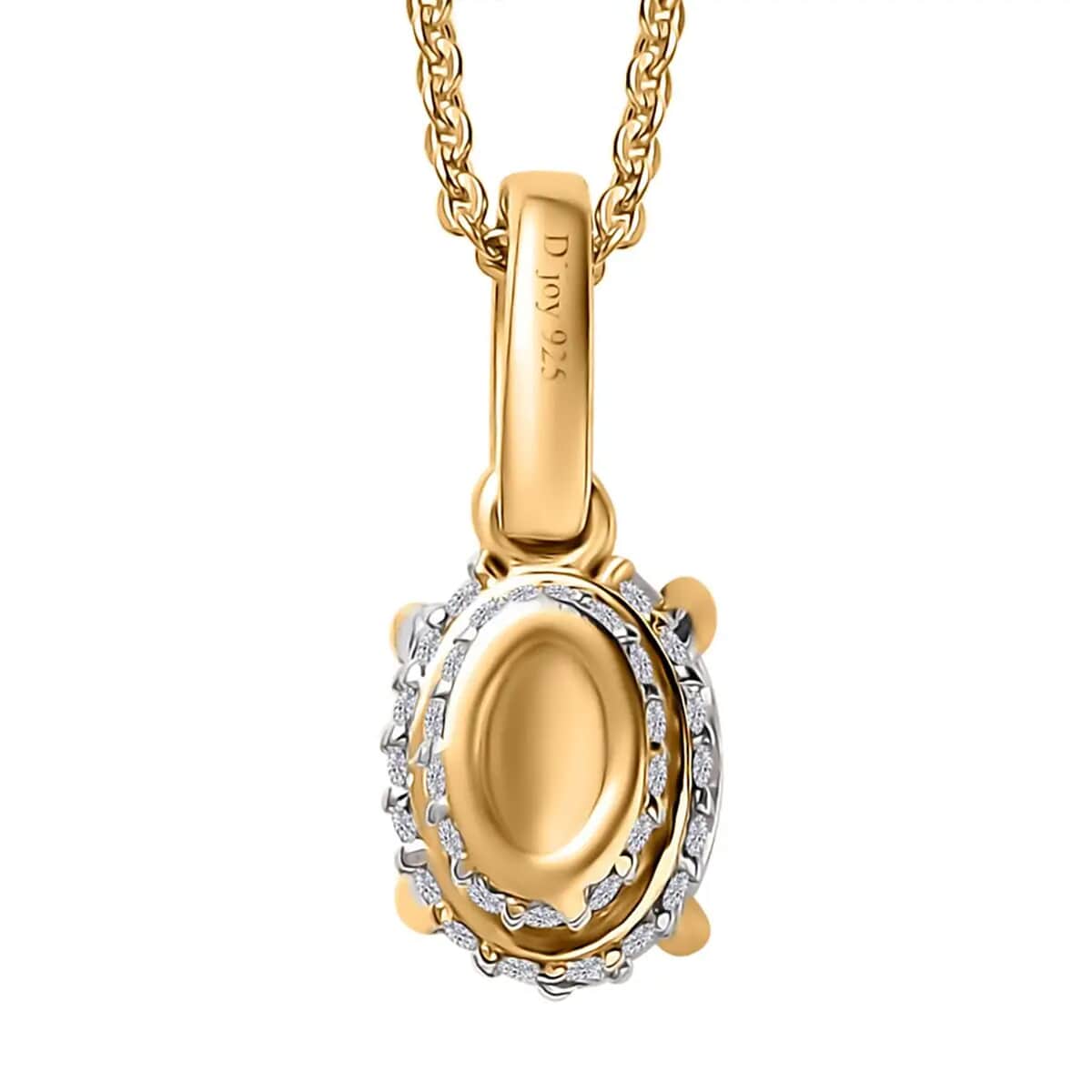 Moissanite Pendant Necklace 20 Inches in Vermeil Yellow Gold Over Sterling Silver 1.65 ctw image number 8