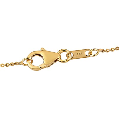 Premium Grandidierite and Diamond 12.85 ctw Pendant Necklace in Vermeil Yellow Gold Over Sterling Silver 20 Inches