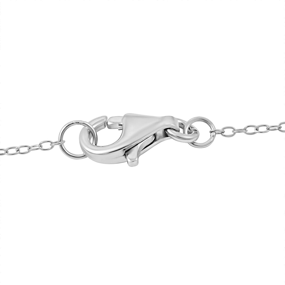 Rainbow Sapphire and White Zircon 2.40 ctw Starfish Pendant Necklace in Rhodium Over Sterling Silver 20 Inches image number 3