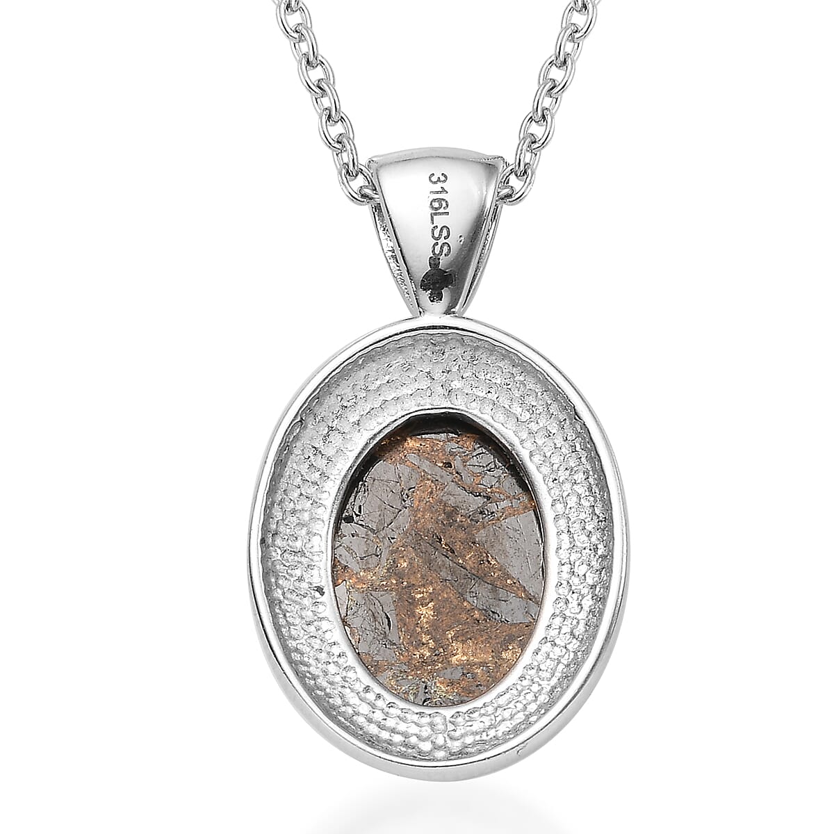 Matrix Silver Shungite Solitaire Ring Size 10.0 and Pendant Necklace 20 Inches in Stainless Steel 8.50 ctw image number 8