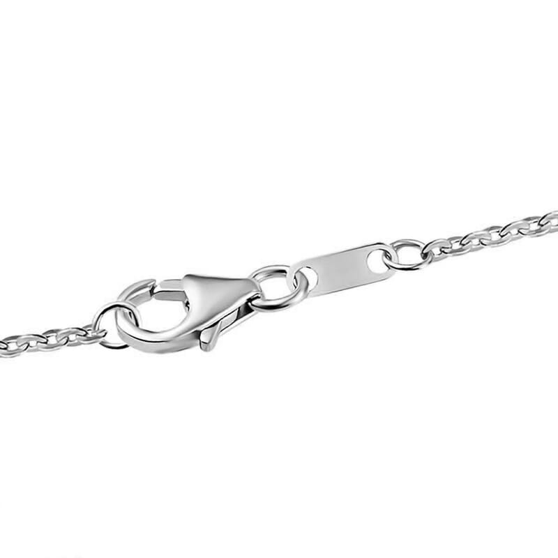 Moissanite Double Halo Pendant Necklace 20 Inches in Platinum Over Sterling Silver 2.50 ctw