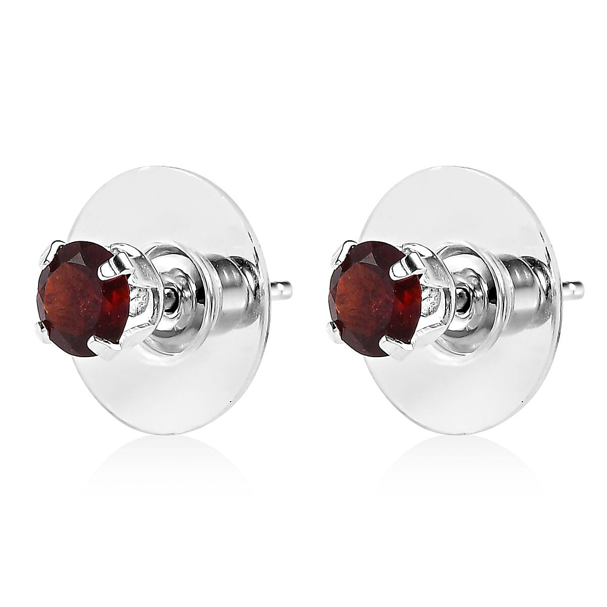 Sky Blue Topaz, Thai Black Spinel and Mozambique Garnet Set of 3 Solitaire Stud Earrings in Sterling Silver 3.50 ctw