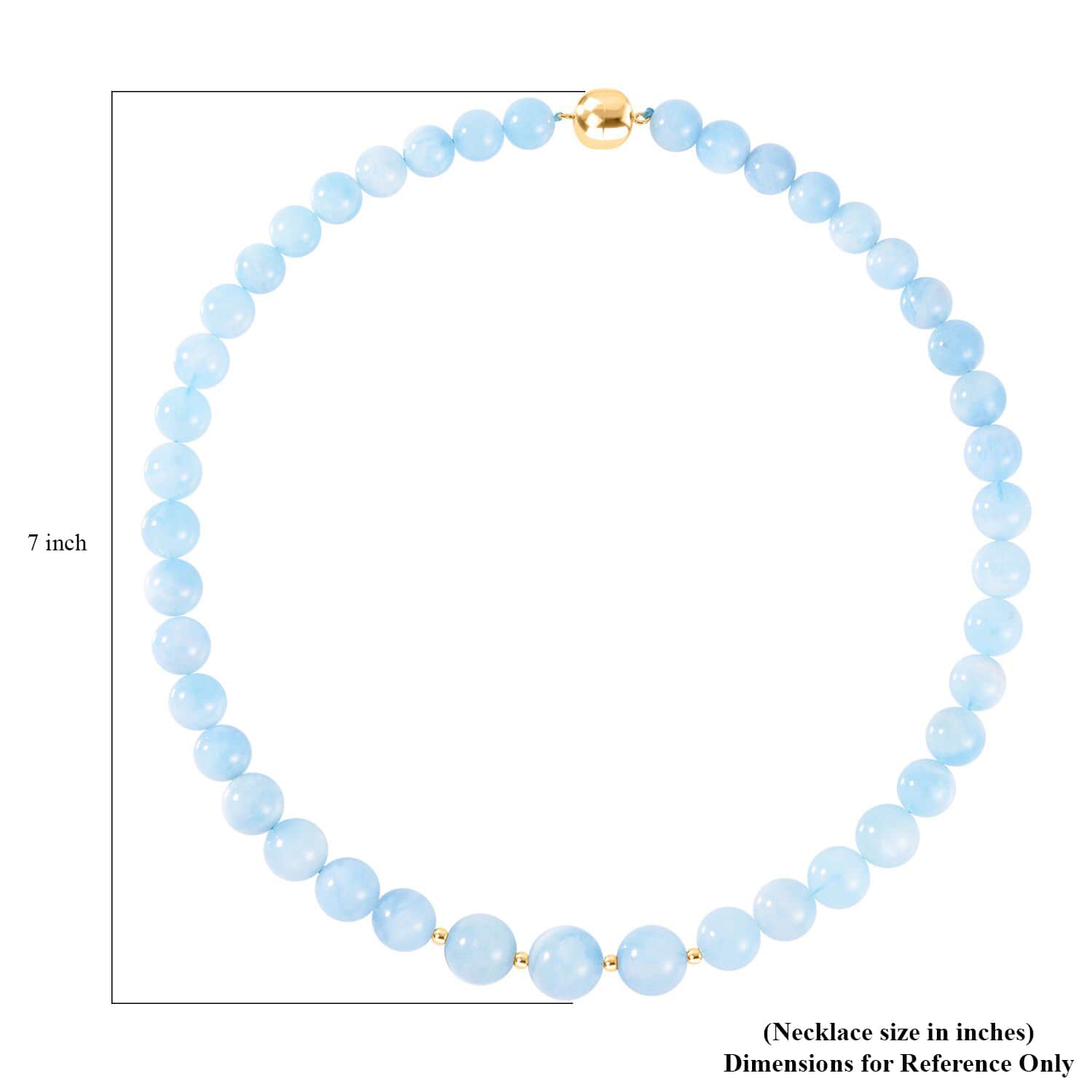 Buy Mangoro Aquamarine Beaded Graduation Necklace 20 Inches and