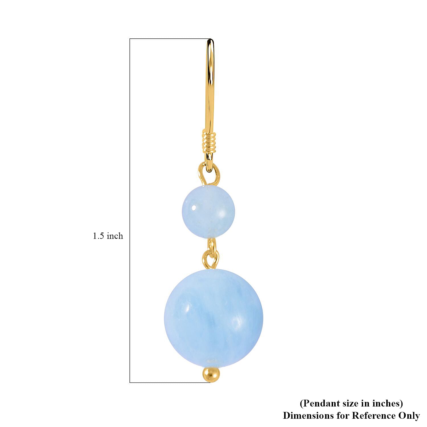 Mangoro Aquamarine Beaded Graduated Necklace 20 Inches and Drop Earrings in 14K YG Over Sterling Silver 452.25 ctw