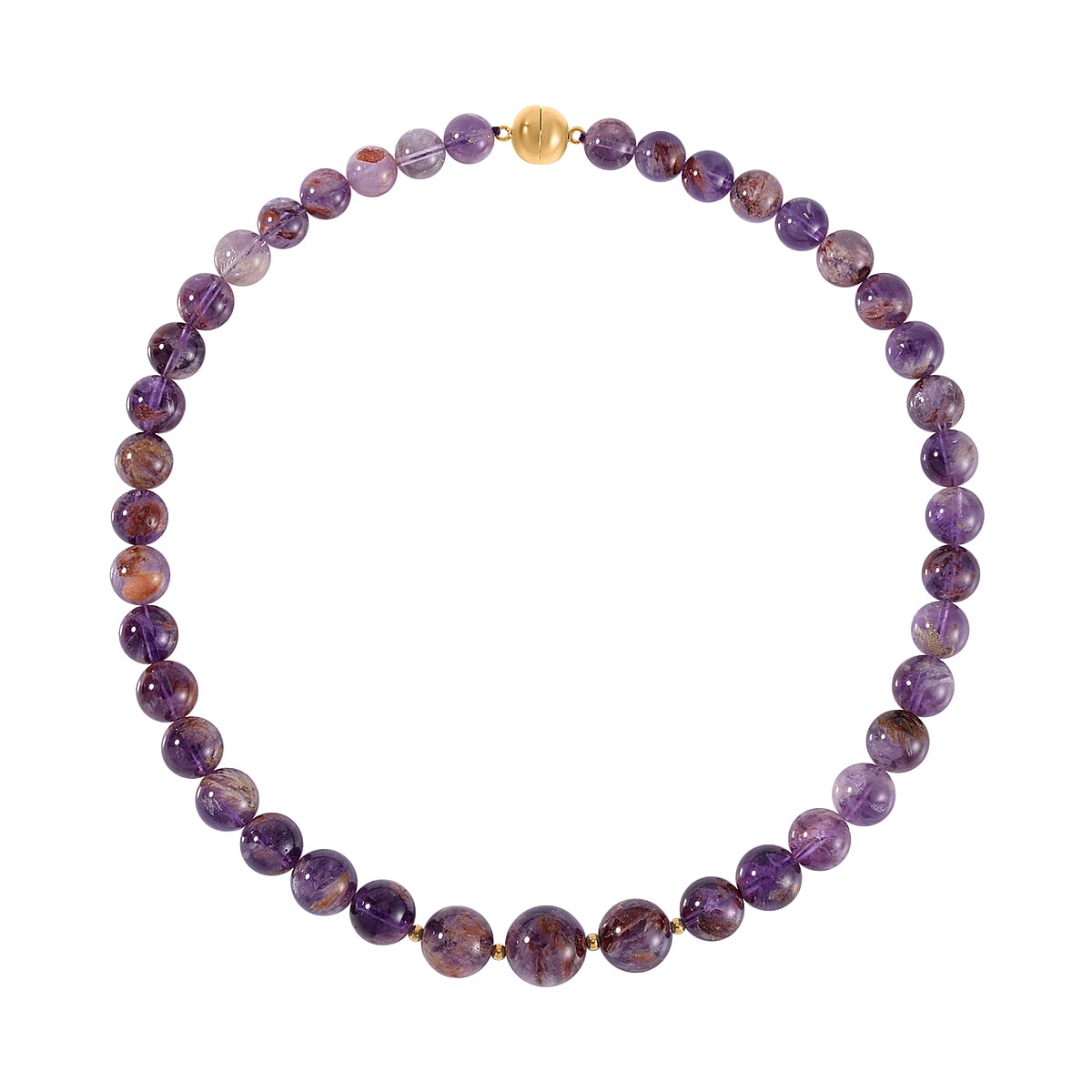 Cacoxenite Beaded Graduation Necklace 20 Inches and Drop Earrings in 14K Yellow Gold Over Sterling Silver 505.50 ctw image number 2