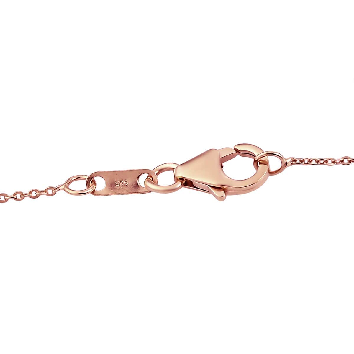 Multi-Tourmaline Floral Pendant Necklace 20 Inches in Vermeil Rose Gold Over Sterling Silver 4.25 ctw image number 5