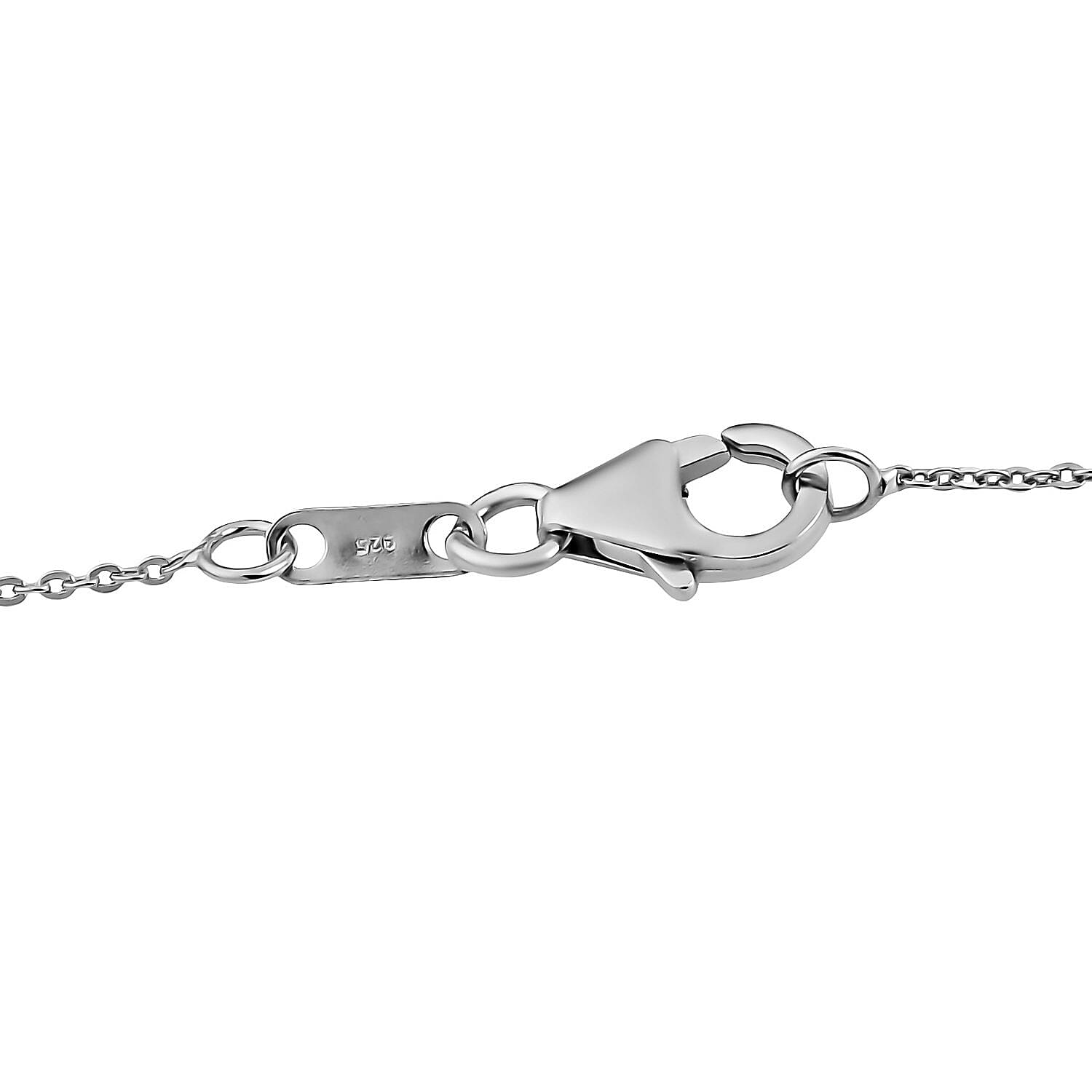 AAA Tanzanite and White Zircon Floral Pendant Necklace 20 Inches in Platinum Over Sterling Silver 1.70 ctw