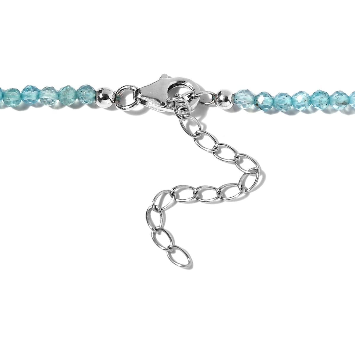 Larimar, Multi Gemstone Pendant with Beaded Necklace (18 Inches) in Platinum Over Sterling Silver 83.75 ctw image number 4