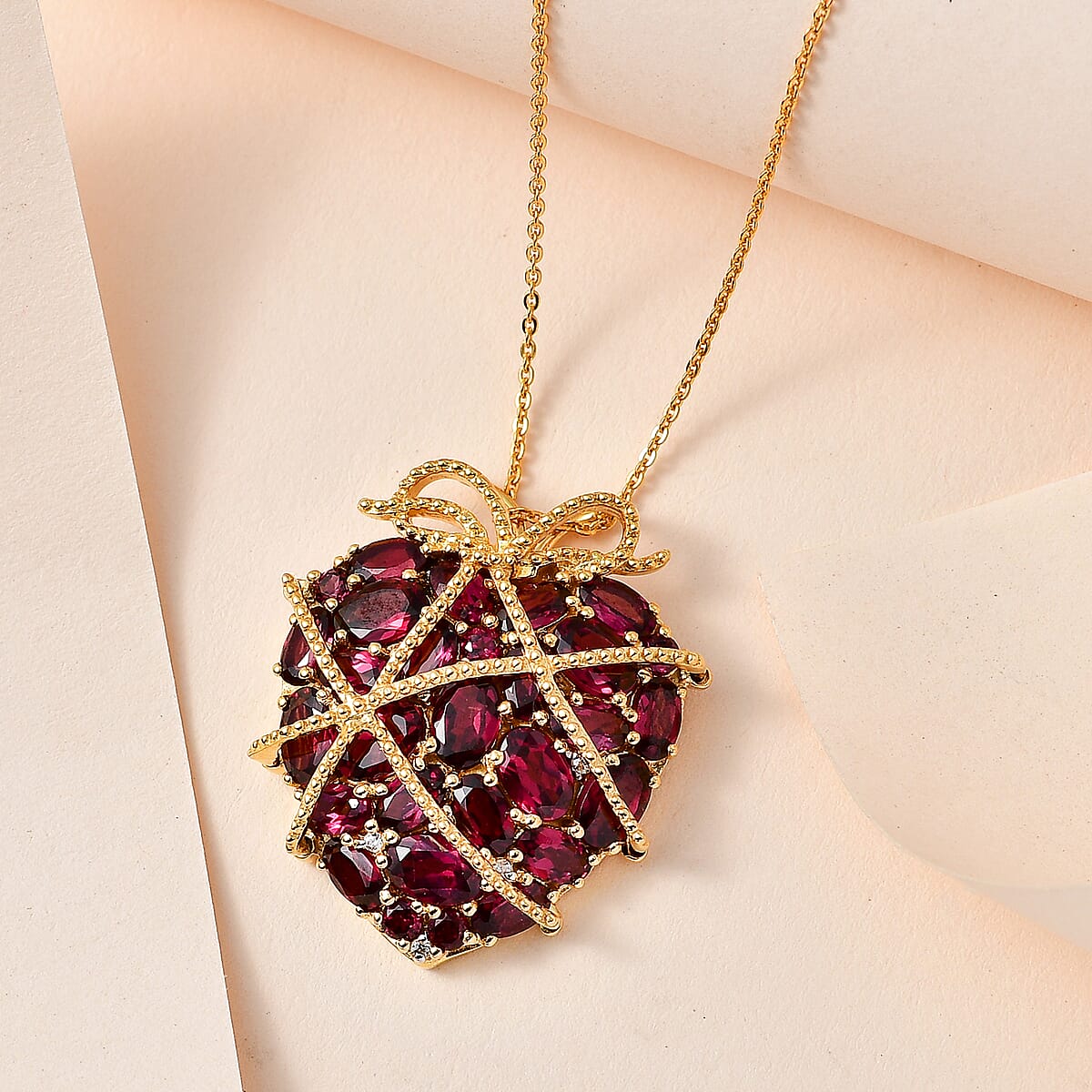 GP Amore Collection Multi Gemstone Pendant Necklace 20 Inches in Platinum Over Sterling Silver 8.80 ctw image number 1