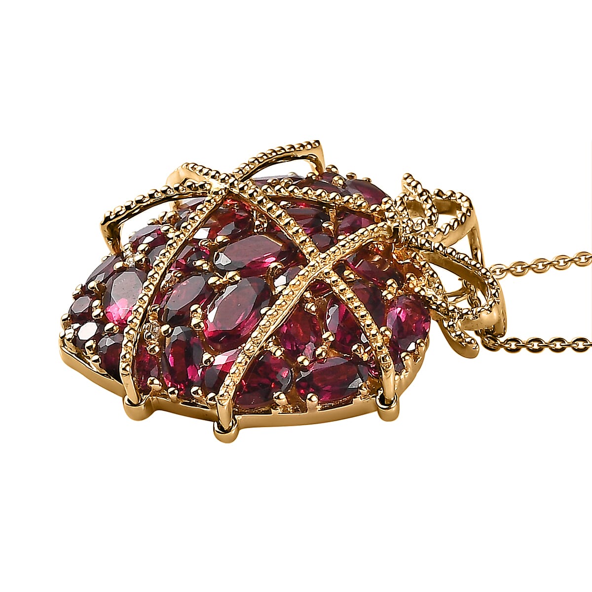 GP Amore Collection Multi Gemstone Pendant Necklace 20 Inches in Platinum Over Sterling Silver 8.80 ctw image number 3
