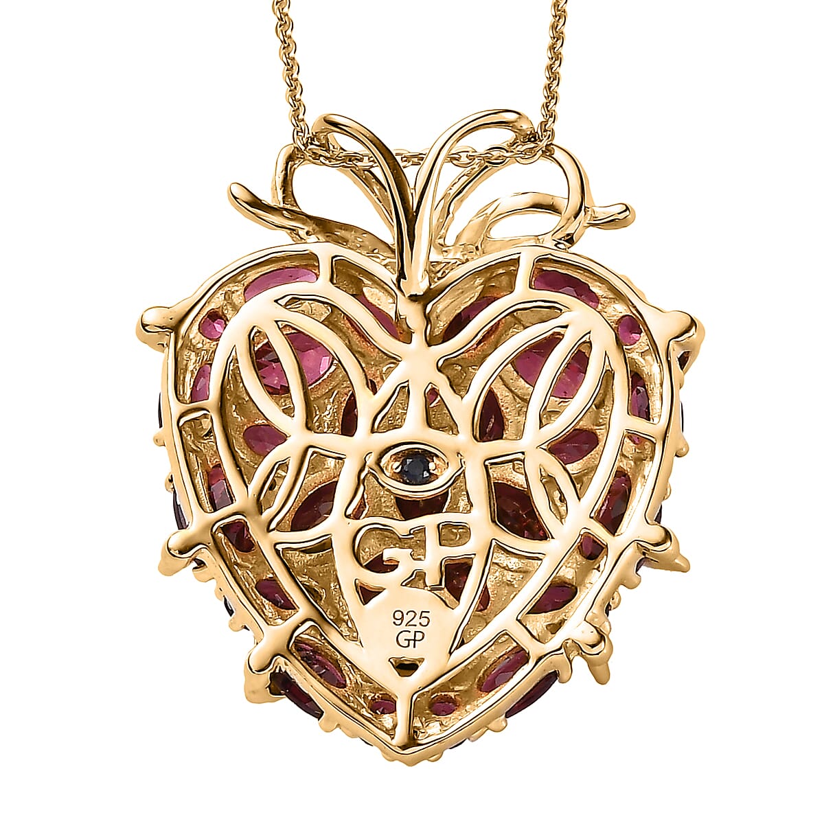 GP Amore Collection Multi Gemstone Pendant Necklace 20 Inches in Platinum Over Sterling Silver 8.80 ctw image number 4