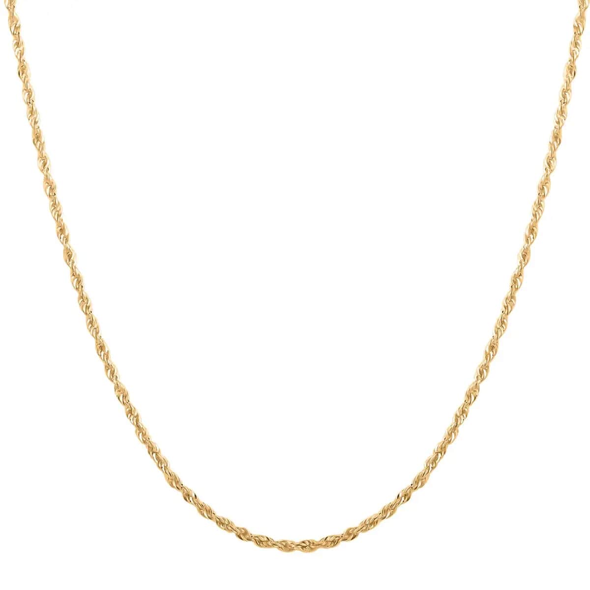 10K Yellow Gold Set of 2 Rope Chain Necklace, Rope Necklaces, Rope Chains, Gold Chain, Gold Necklace, 18 Inch Chain Necklace 1.5mm 2.60 Grams image number 0