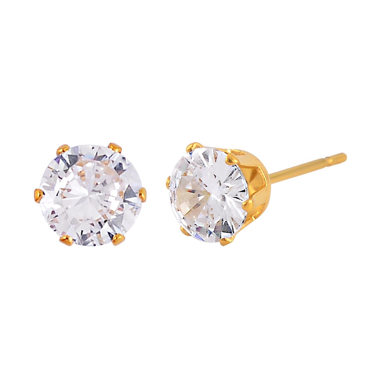 Set of 4 pairs Simulated Diamod, Austrian Crystal Hoops and Stud Earrings in Stainless Steel