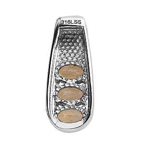 Brazilian Citrine Jewelry Set of Bangle Bracelet, 3 Stone Ring, Pendant and Stud Earrings, Stainless Steel Jewelry Set, Gifts For Her 6.40 ctw