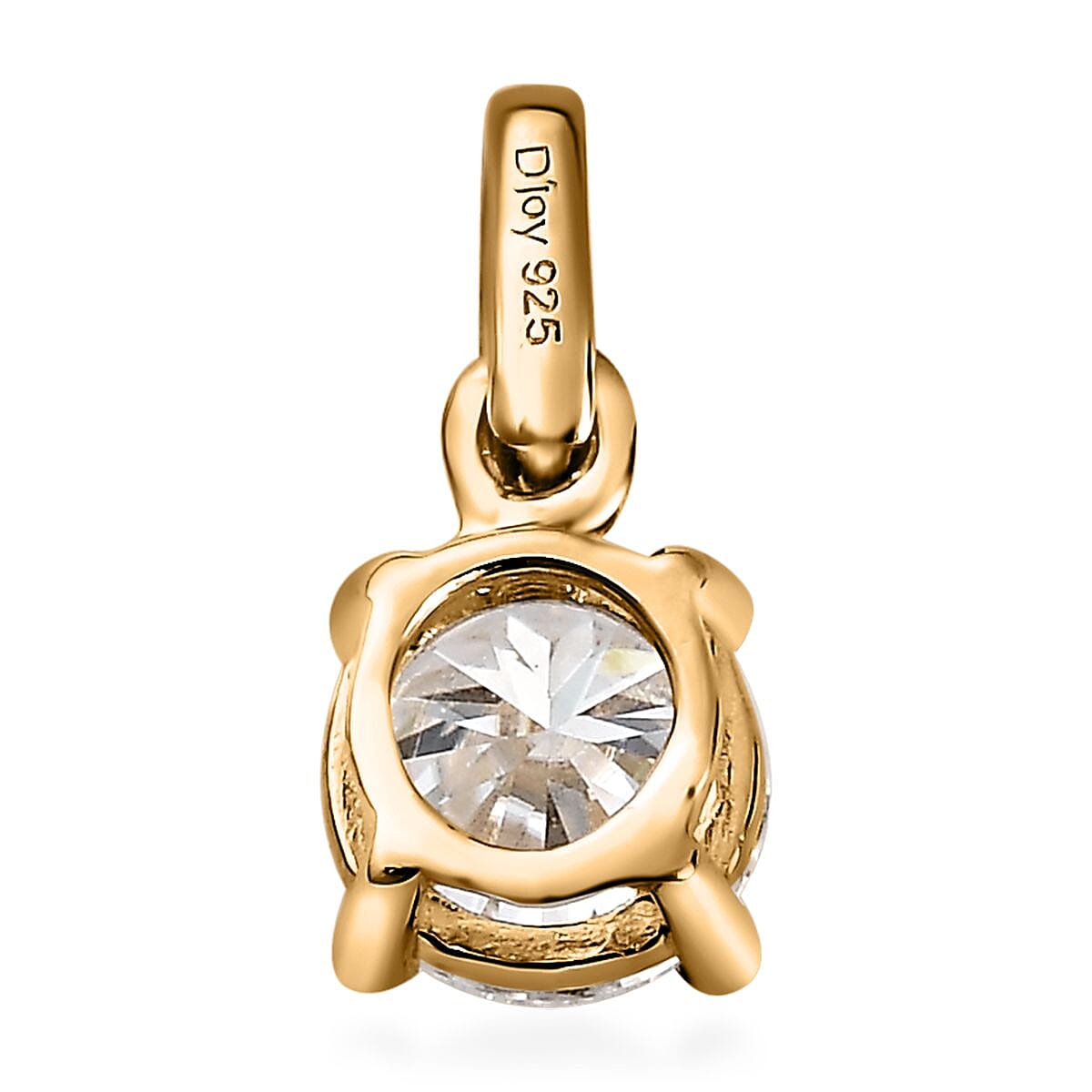 100 Facet Moissanite Ring (Size 5.0) and Pendant in Vermeil Yellow Gold Over Sterling Silver 1.50 ctw