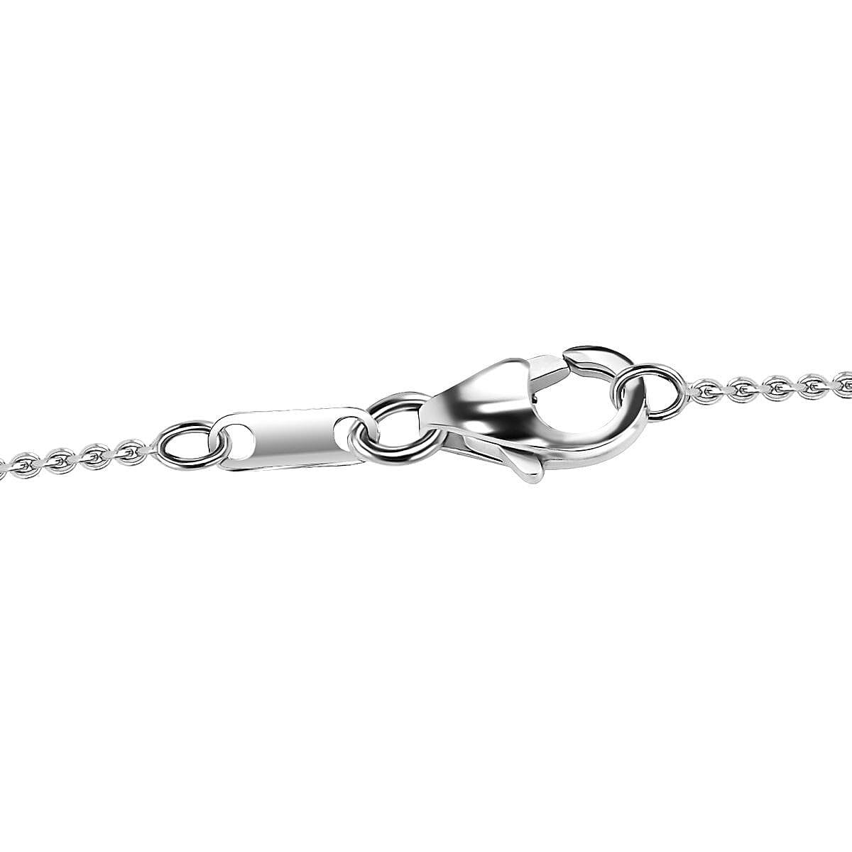 Tanzanian Blue Spinel (DF) and White Zircon Pendant Necklace 20 Inches in Platinum Over Sterling Silver 1.50 ctw
