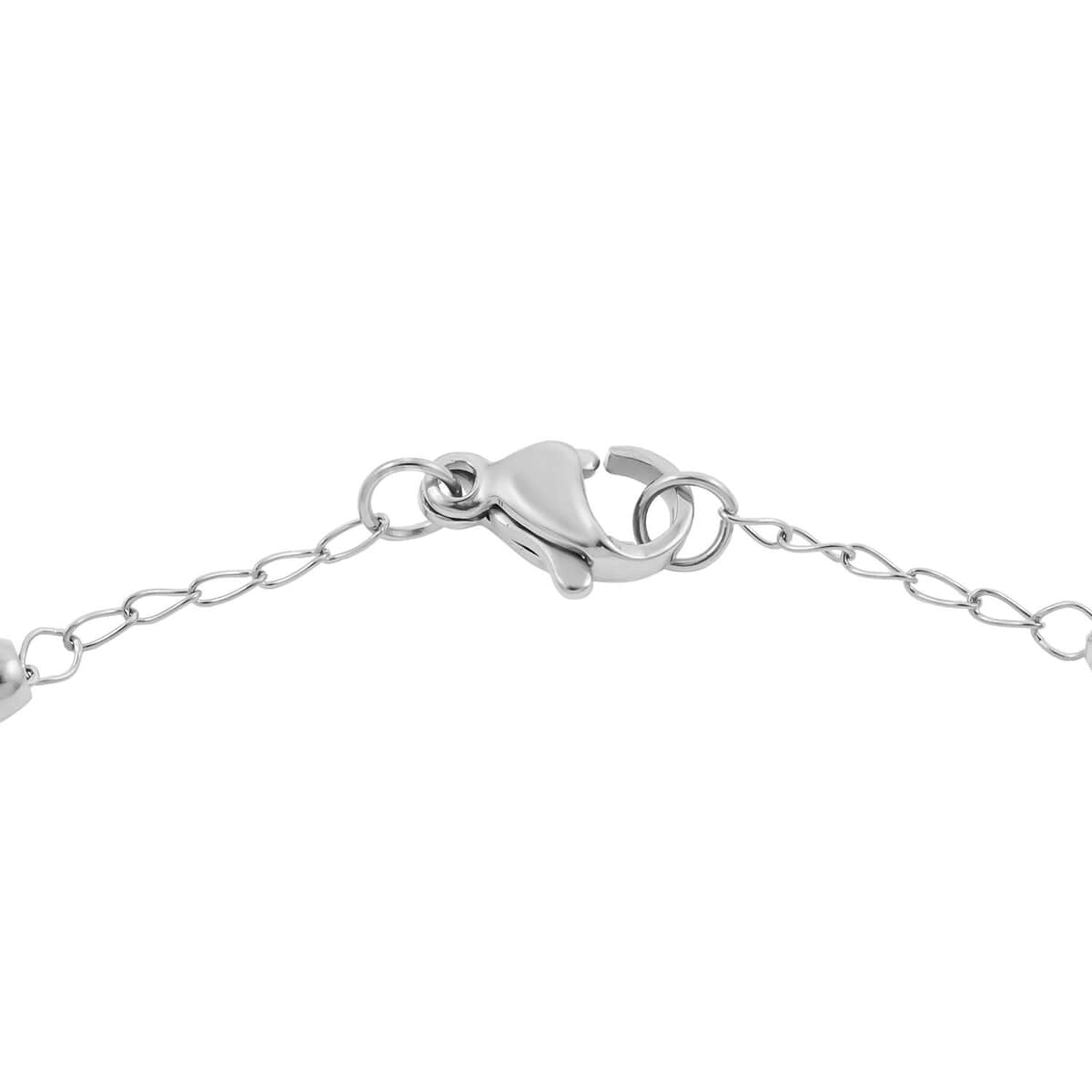 Rosary Necklace 18 Inches and Bracelet (9In) in Stainless Steel image number 6
